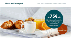 Desktop Screenshot of hotel-im-kaiserpark.de