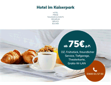 Tablet Screenshot of hotel-im-kaiserpark.de